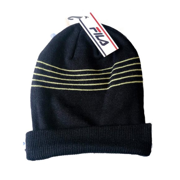 🎉 FINAL PRICE! NWT - Fila Cuffed Stripe Beanie - Picture 2 of 2